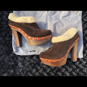 Authentic MIU MIU Studded Clogs worn for 1 hour!